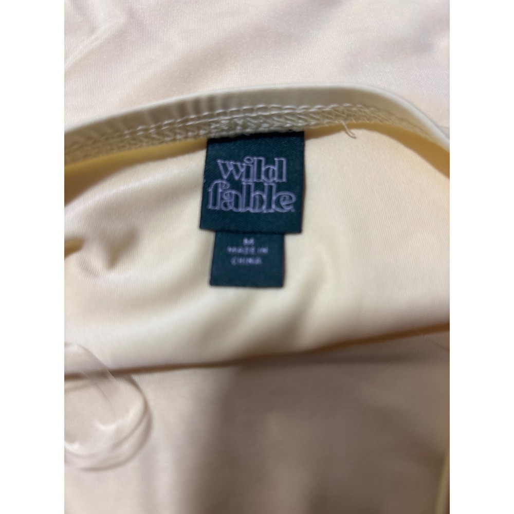 Wild Fable Light Yellow Lace Trim Cami Tank Top Medium NWT TART1042J - Picture 4 of 10